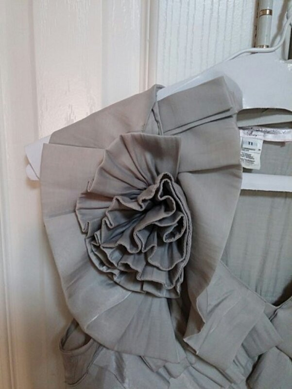 스텔라 메카트니 b품 실버 인어 실크 드레스 원피--1