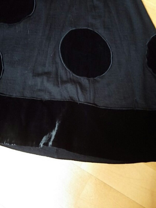 소니아 리키엘 블랙 도트 니트 스커트--2