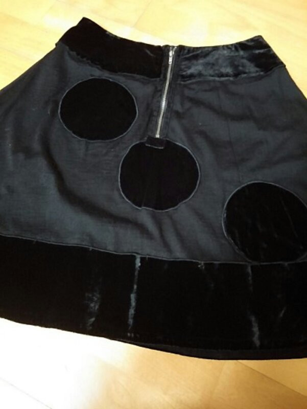 소니아 리키엘 블랙 도트 니트 스커트--4