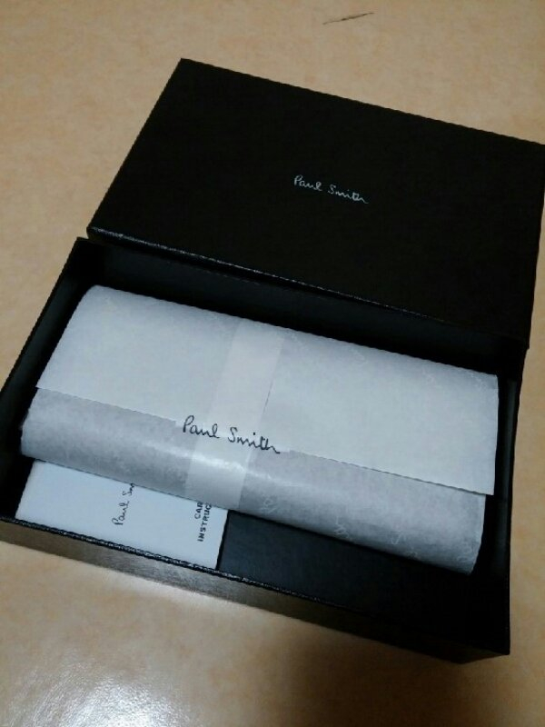 폴스미스 그레이 컬러 가죽 장지갑 사피아노 무늬--1