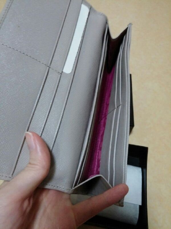 폴스미스 그레이 컬러 가죽 장지갑 사피아노 무늬--5