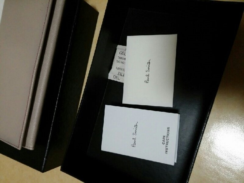 폴스미스 그레이 컬러 가죽 장지갑 사피아노 무늬--6