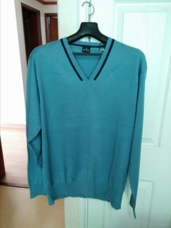 정품 폴스미스 남성니트 XL사이즈 인디고블루 컬러--0