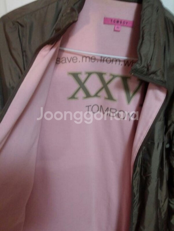 TOMBOY 카키 바람막이 점퍼 패딩 55사이즈--1