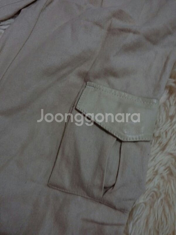 로베르토 카발리 클라쓰 베이지 모직 칠부 카고바지--2