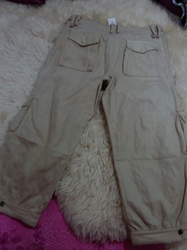 로베르토 카발리 클라쓰 베이지 모직 칠부 카고바지 이미지