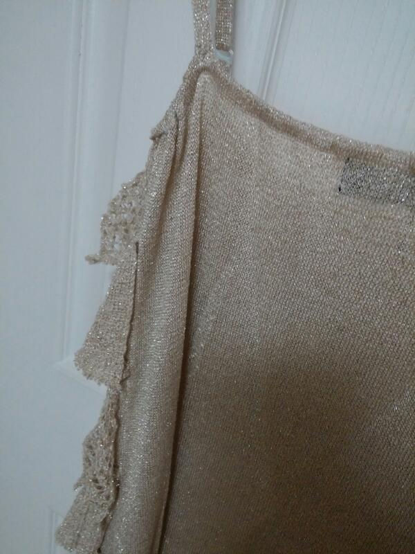 수입 질스튜어트 골드 니트 슬립 원피스 55사이즈--4