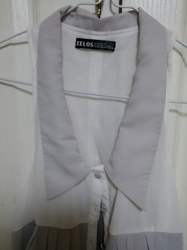 일본 ZELOS 스타일리쉬 와이드 카라 홀터넥 블--1