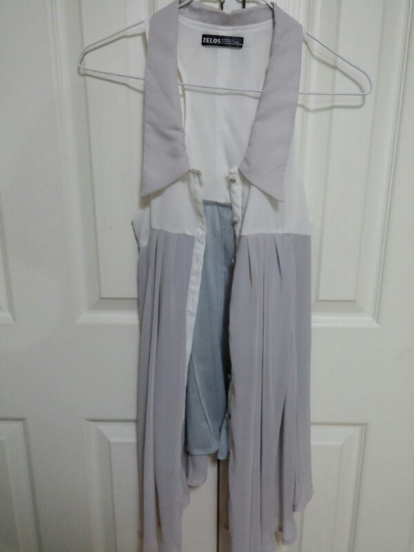 일본 ZELOS 스타일리쉬 와이드 카라 홀터넥 블--3