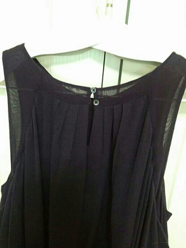 바네사브루노 짙은 퍼플 니트 실크 원피스--3