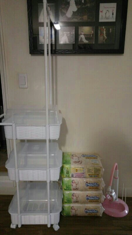 플라팜 국민기저귀함 3단(행거+캡형) 아이보리 - 이미지