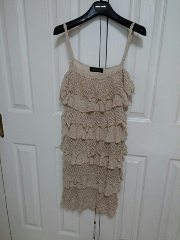 수입 질스튜어트 골드 니트 슬립 원피스--0