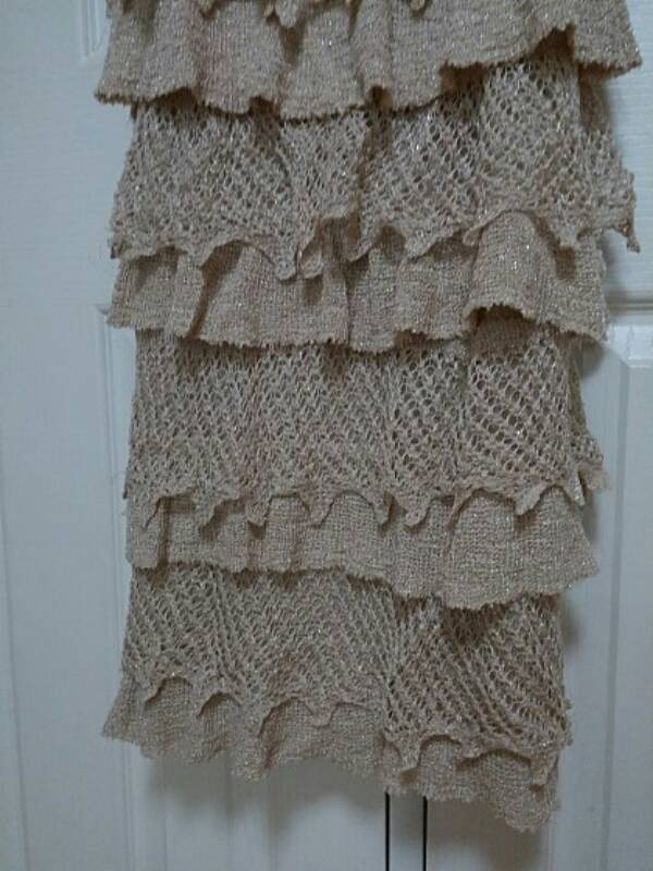 수입 질스튜어트 골드 니트 슬립 원피스--3