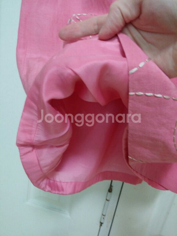 아나카프리 마일드핑크 실크 혼방 린넨 원피스 66--4