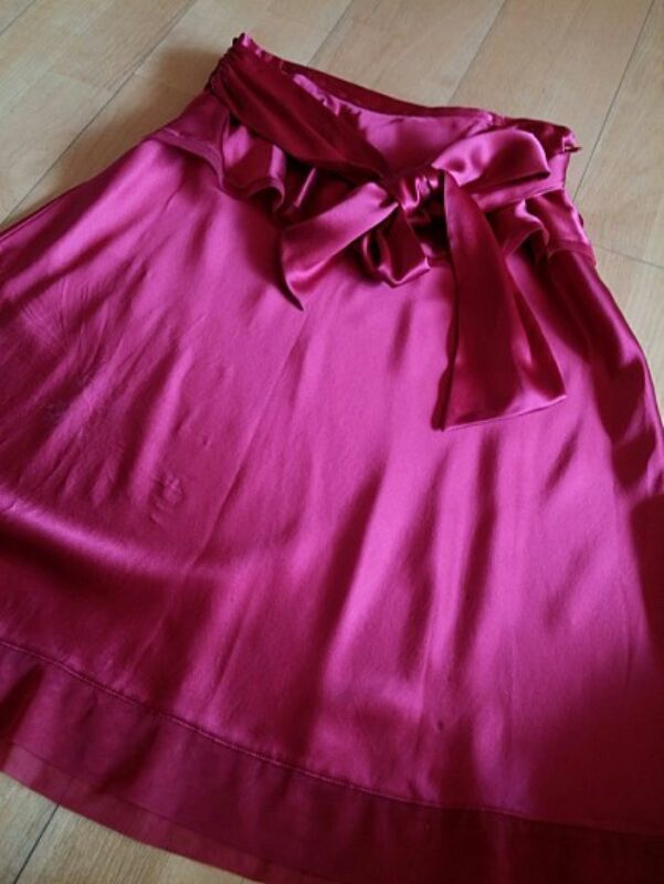 마크제이콥스 로즈 리본 실크스커트--0