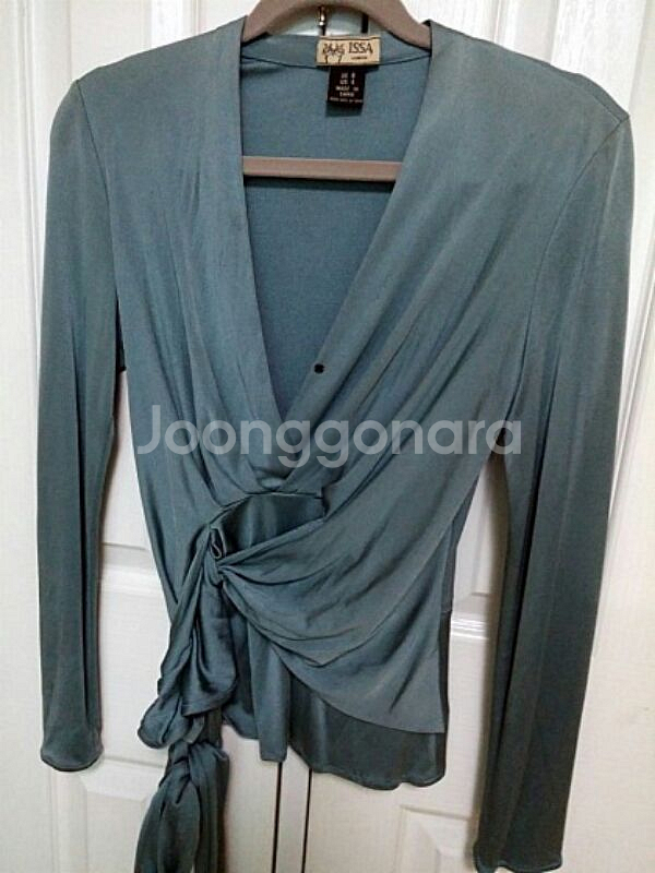 영국 ISSA LONDON 인디고블루 저지 티셔츠--0