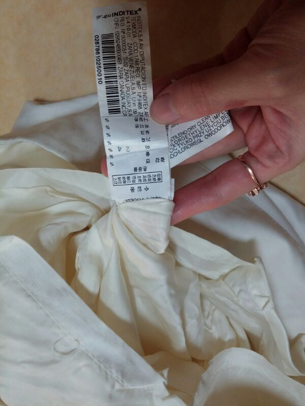 zara women 화이트 코튼 세미 버블 스커트 이미지