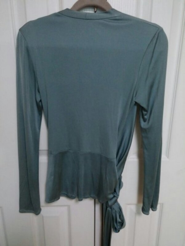 영국 ISSA LONDON 인디고블루 저지 티셔츠--5