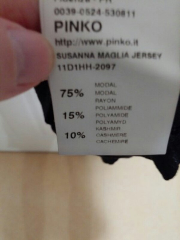 이태리 PINKO 케시미어 혼방 블랙 정장저지 블--4