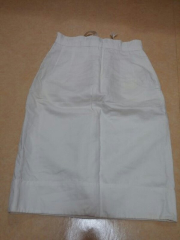ZARA WOMEN 화이트 코튼 세미 버블 스커트--4