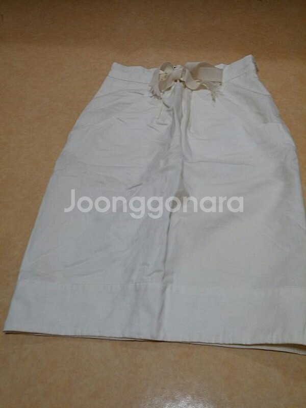 zara women 화이트 코튼 스커트--1
