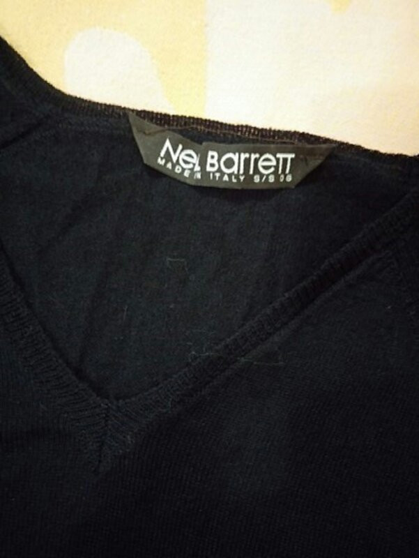 닐바렛 여성 버진라나울 블랙 오프숄더 니트  이미지