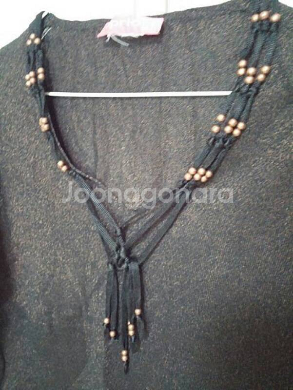 이태리 APRIORI 블랙브론즈 에스닉 니트--2