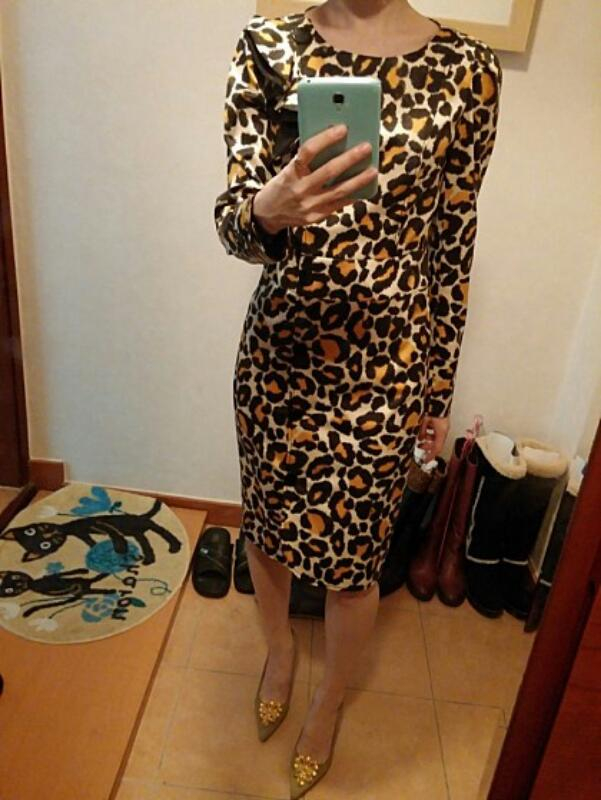 제시뉴욕 레오파드 정장 원피스 55사이즈--6