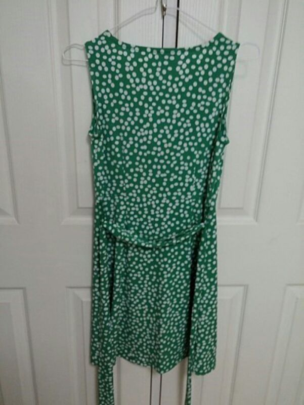 앤테일러 LOFT 그린 도트 저지 원피스 55사이 이미지