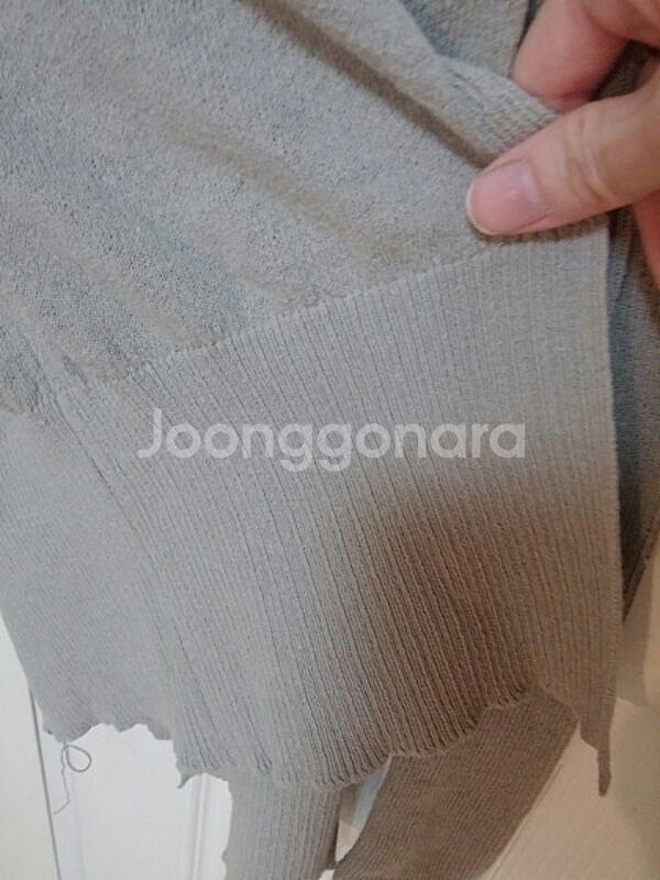 미국 Apt9 오트 그레이 모시 롱니트--3