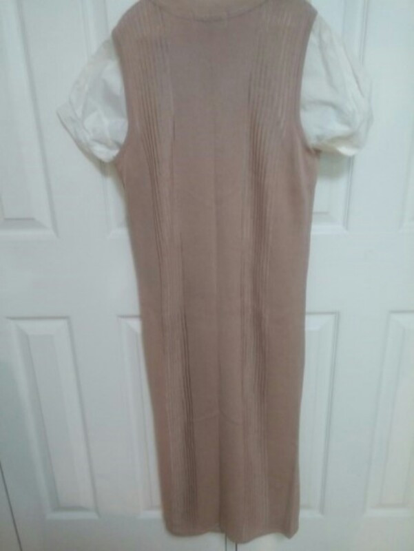 YETS 예츠 베이지 골지 롱니트 가디건 베스트 이미지