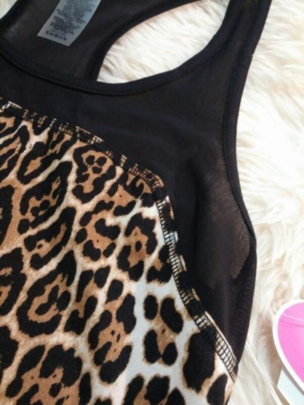 쥬시꾸뛰르 섹시 레오파드 요가헬스런닝 스포츠상의  이미지