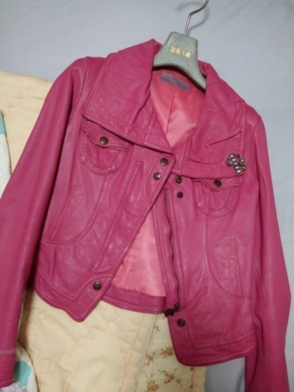BANILA B 바닐라비 핫핑크 양가죽 자켓 55 이미지