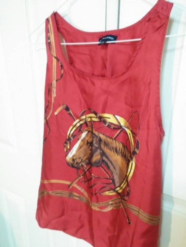 폴로 랄프로렌 실크 탑 블라우스--2