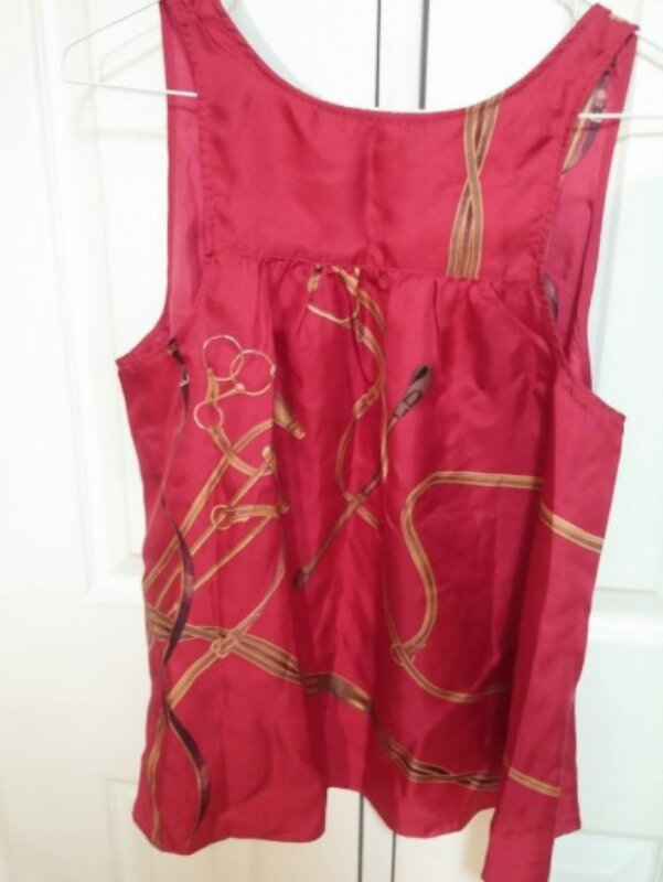 폴로 랄프로렌 실크 탑 블라우스--3