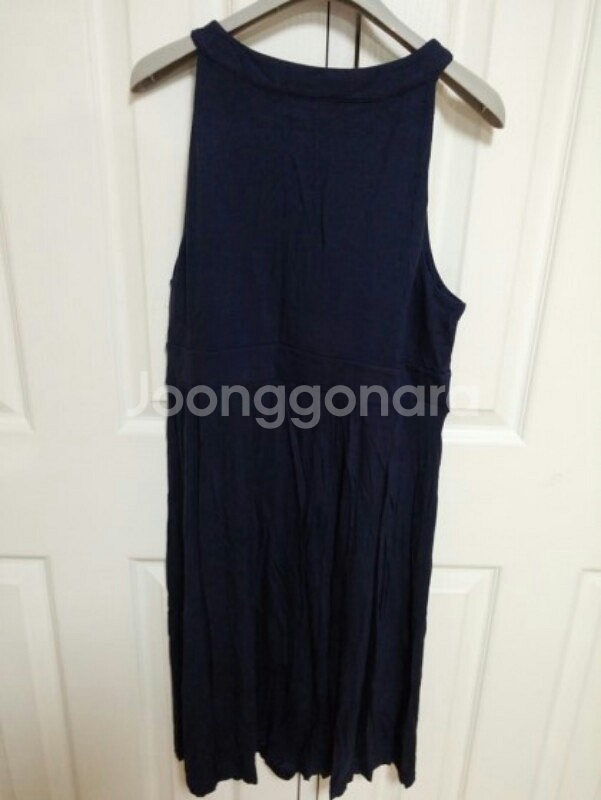 앤테일러 다크블루 오프숄더 저지 원피스--5