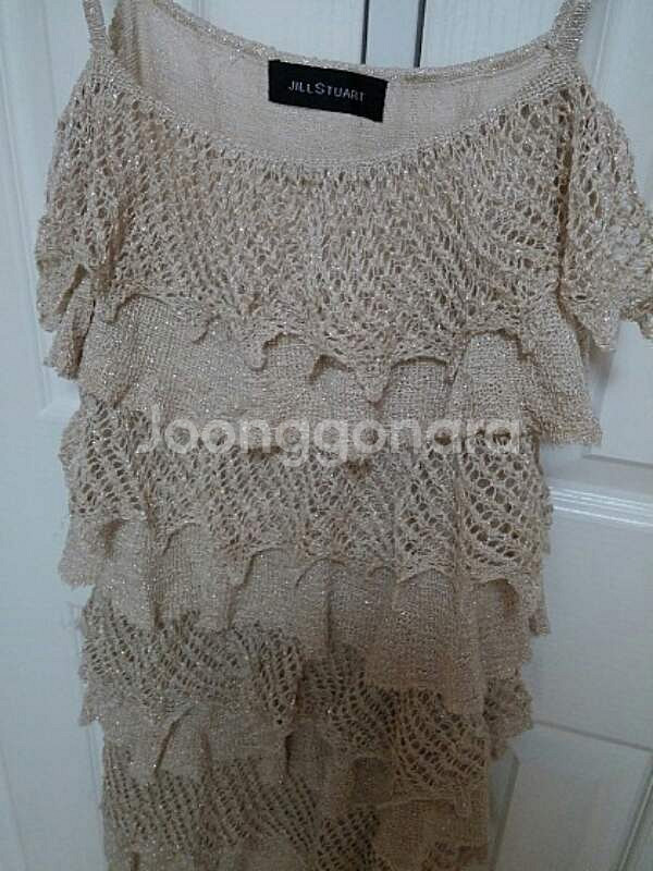 수입 질스튜어트 골드 니트 뷔스티에 55사이즈--1