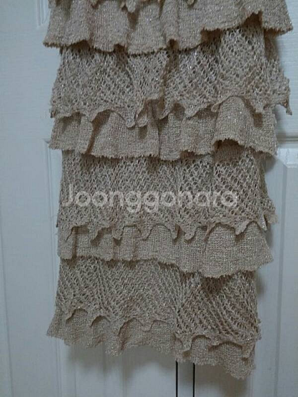 수입 질스튜어트 골드 니트 뷔스티에 55사이즈--2