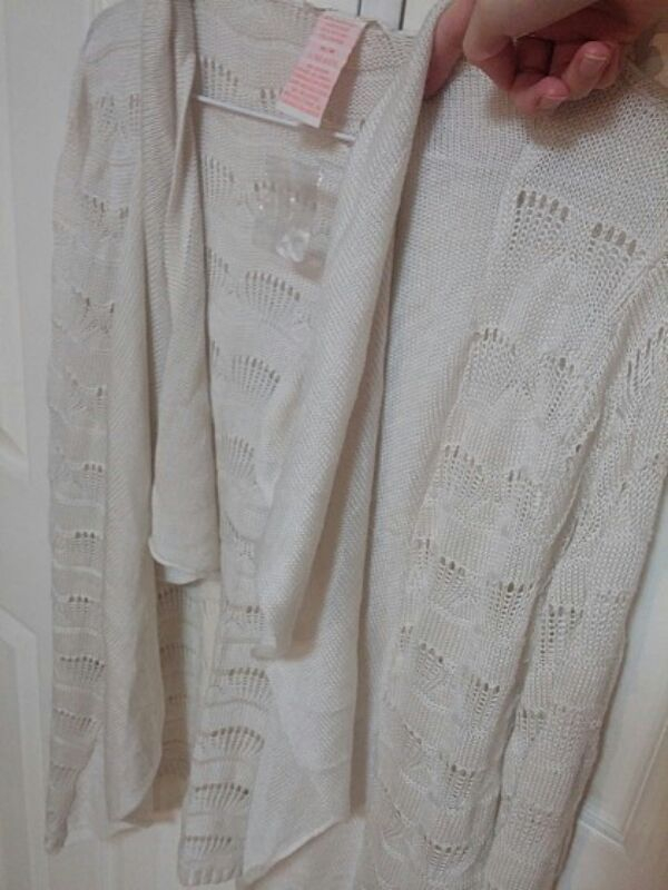 미국에서 구매한 Tulle 화이트 후드 니트 가디--2