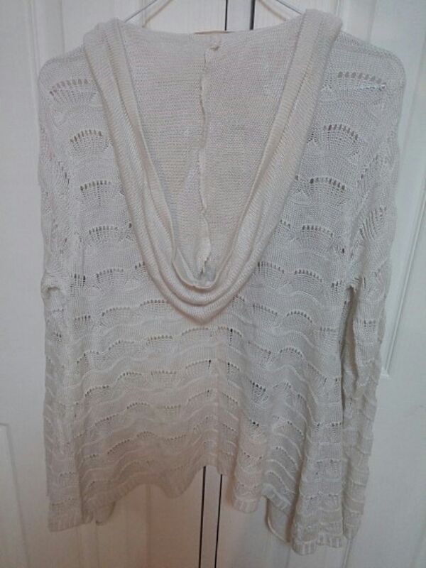 미국에서 구매한 Tulle 화이트 후드 니트 가디--5