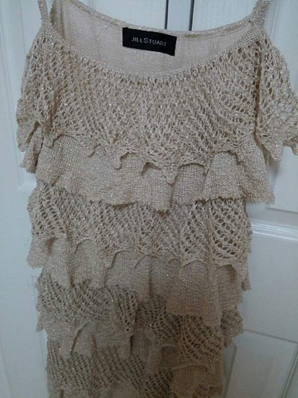 수입 질스튜어트 골드 니트 뷔스티에--1