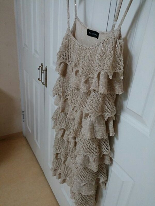 수입 질스튜어트 골드 니트 뷔스티에--5