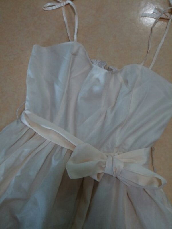 일본에서 사온 아이보리 버블 뷔스티에--1