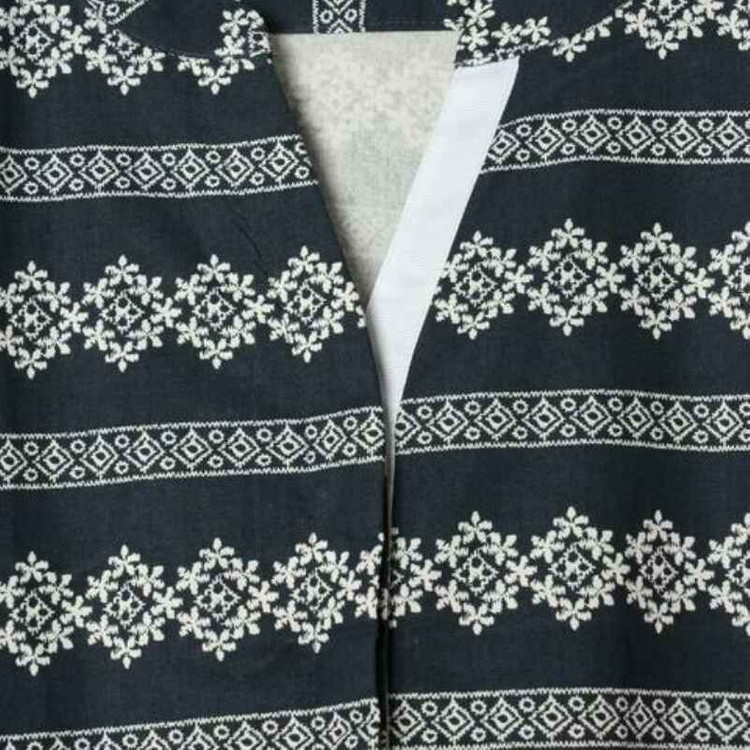 새) 에스닉 기하학 패턴 차이나 루즈핏 튜닉 원피--4