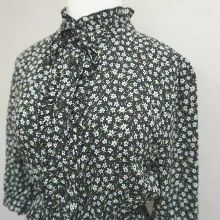 새) 잔꽃 프릴 러플 플라워 밴딩 차이나 리본 원 이미지