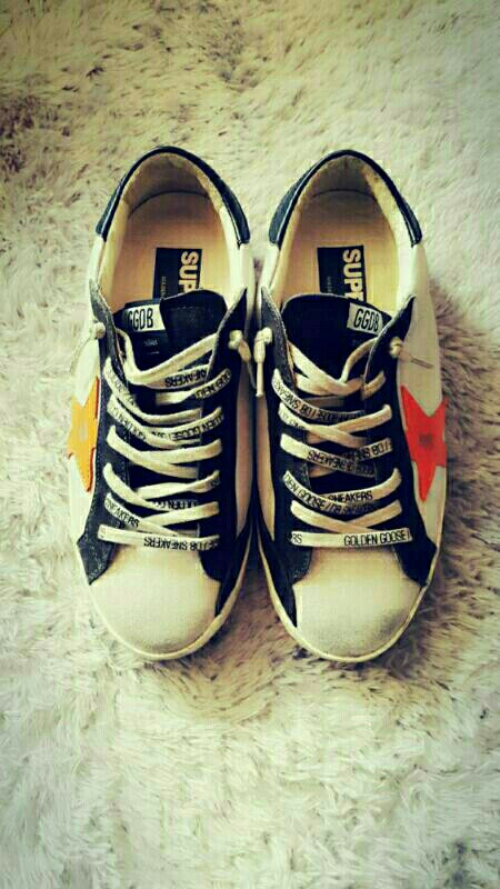 골든구스 슈퍼스타로우 실버오렌지 이미지