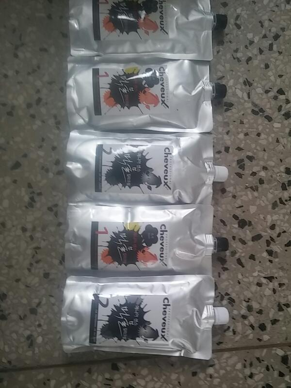 미용실에서 사용하는 오징어먹물 염색약--2