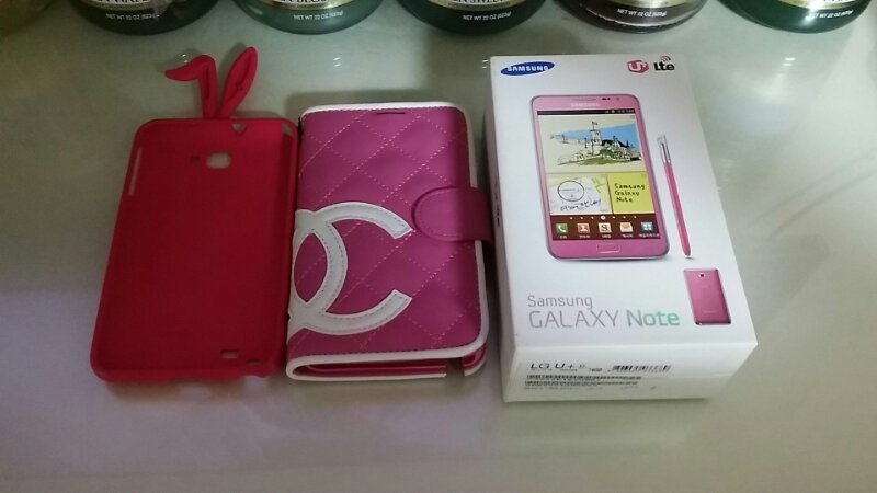 겔럭시노트1휴대폰+케이스2개--1