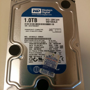 WD 1TB HDD 팝니다.