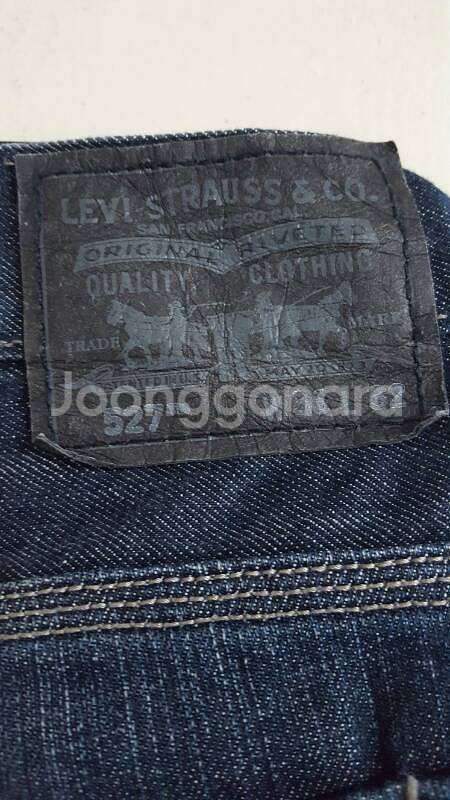 리바이스 527 블랙 36 일자 청바지--2